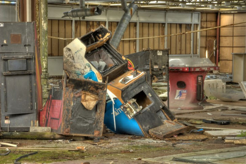 Smashed Arcade Machine